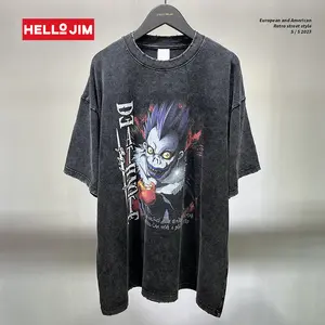 고품질 250g 코튼 Tshirt 제조 럭셔리 여름 streetwear 대형 tshirt 산성 세척