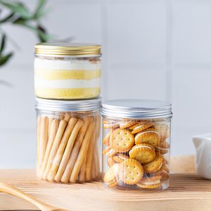Venta al por mayor vacío claro 50ml - 1000ml redondo hermético Pickle enlatado mermelada comida contenedor de plástico tarro de almacenamiento con tapa de metal - Product Image 4