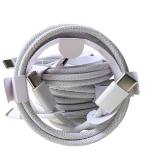 Cable de Datos Tipo C a Tipo C de Nailon Trenzado de 60 W a <span class=keywords><strong>Precio</strong></span> Económico, Cable de Carga Rápida USB C PD para <span class=keywords><strong>iPhone</strong></span> <span class=keywords><strong>14</strong></span> 15 16 17PRO MAX - Product Image 5