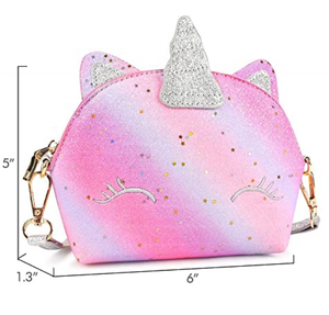 New Design Unicorn Gifts Kids Purse for Little Girls <strong>Sequin</strong> Glitter Crossbody Shoulder <strong>Handbag</strong> for Little fashionistas - Product Image 2