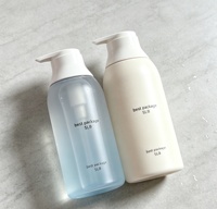 Bouteille de lotion ronde vide personnalisable avec pompe, 300 ml, 500 ml, bouteille de shampooing en plastique pour après-shampoing