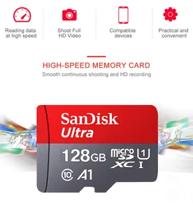 100% Original SanDisk Micro TF SD Card 100MB/s SDSQUAR 16G 32G 64G 128G Memory Card For Phone