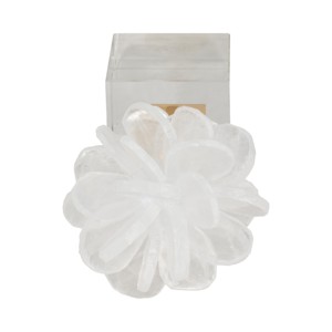 Statua di fiore in cristallo con base per decorare il soggiorno, come complemento d'arredo per il bagno, l'ufficio e come elemento decorativo floreale per scaffali. - Product Image 5
