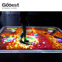 Centre de divertissement familial Gooest, jeu de projecteur interactif au sol, 15 effets, certifié ISO, 10 joueurs, aire de jeux intérieure de 2 ans, garantie 2 ans