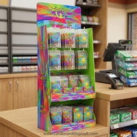 Présentoir en papier portable pliable écologique pour produits cosmétiques vernis à ongles de table soins de la peau comptoir Scok