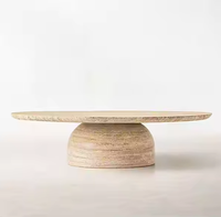 Table basse en travertin naturel au design classique moderne, mobilier de salle à manger intérieur pour la maison, le salon, le bureau, carrée, en métal et marbre