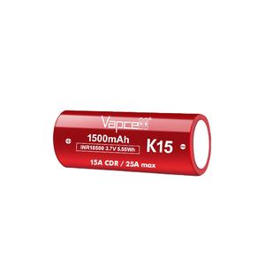 고용량 18500 배터리 Vapcell K15 18500 <span class=keywords><strong>1500mah</strong></span> 15A 18500 고전류 리튬 이온 18500 손전등 용 배터리 - Product Image 6