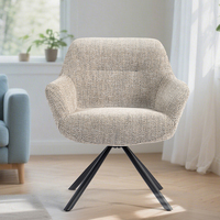 Moderner Wohnzimmerstuhl: Bequemer Loungesessel in Beige für Zuhause, Büro und Wohnzimmer