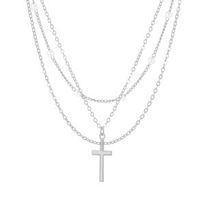 Nuevo Collar <span class=keywords><strong>de</strong></span> Moda con Colgante <span class=keywords><strong>de</strong></span> Cruz Laminada en <span class=keywords><strong>Oro</strong></span> y Plata, Collar <span class=keywords><strong>de</strong></span> Perlas <span class=keywords><strong>de</strong></span> Aleación <span class=keywords><strong>de</strong></span> Estilo Ins <span class=keywords><strong>para</strong></span> <span class=keywords><strong>Mujer</strong></span>, Cadena <span class=keywords><strong>de</strong></span> Clavícula Multicapa - Product Image 6