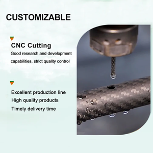 Tùy chỉnh 3K sợi carbon ống ống 10mm 15mm 20mm 25mm 35mm 45mm 55mm 60mm sợi carbon Ống que - Product Image 5