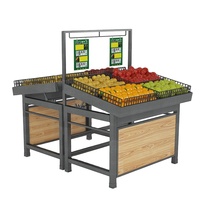 High-End Duurzaam Fruit En Groente Display Rack Vers Fruit Display Plank Voor Verkoop Op Maat Gemaakte Supermarkt Schappen Metalen Plank