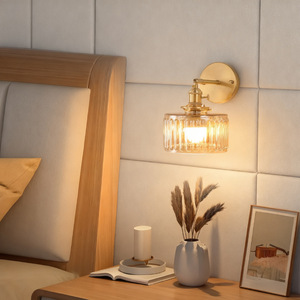 Rustic <b>Wall</b> Lamp Amber Glass Shade E14 Bronze Body Switch Control LED <b>Light</b> Source Bedroom Living Room <b>Bedside</b> Lighting - Product Image 1