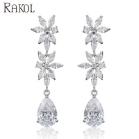 RAKOL EP5110 Boucles d'oreilles clous plaquées or et argent, bijoux de mariage et de mariée tendance 2026