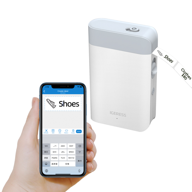 Factory Small Pocket Portable Thermal Handheld Barcode Wireless Printer with Mobile App for Mini Label Sticker to All Persons