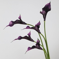 Kunstzijde Calla Lelie met dubbele bloemblaadjes, Boheemse stijl, bruiloft, huisdecoratie, handboeketarrangement