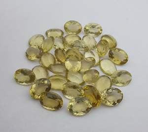 Quartz citron à facettes ovale coupe pierres précieuses en vrac 13 pièces Lot de Quartz jaune naturel pour la conception de bijoux et la fabrication artisanale - Product Image 5