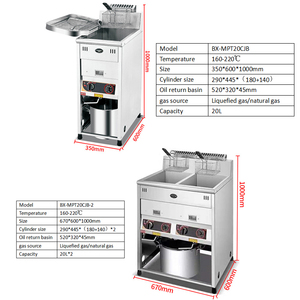 <span class=keywords><strong>Petite</strong></span> friteuse à beignets au gaz en acier inoxydable, machine à frire les beignets, friteuse à poulet au gaz commerciale - Product Image 4