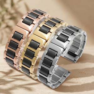 <span class=keywords><strong>Bracelet</strong></span> de luxe en céramique et acier inoxydable 316L de haute qualité à dégagement rapide 16 18 <span class=keywords><strong>20</strong></span> 22 <span class=keywords><strong>mm</strong></span> pour montre <span class=keywords><strong>GARMIN</strong></span> - Vente en gros usine - Product Image 1