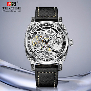 Nuevo Reloj de Pulsera de Cuero para Hombre, Movimiento Bidireccional, Casual, Reloj Mecánico Automático de Acero Inoxidable - Product Image 3
