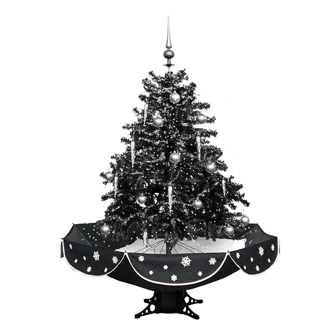 Pre-Lit Snowing Tree with Lights and Music, Snow Christmas for Indoor Decor
