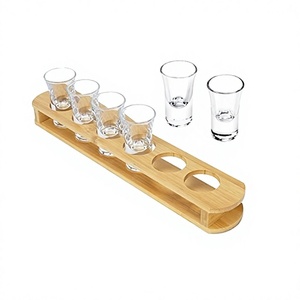 Porte-gobelets en bois au design le plus récent avec 6 trous, forme rectangulaire, pour table, pour fournisseur en gros - Product Image 1