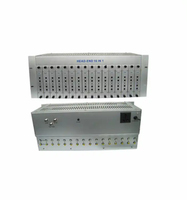 Modulador de canal fijo CATV, 16 vías, AV/HD a analógico RF para sistema de Hotel, fibra óptica