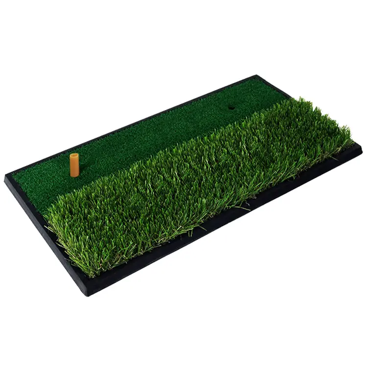 Heavy Duty Base de Borracha mini bater esteira de golfe colchonete com cinco buracos de golfe tee