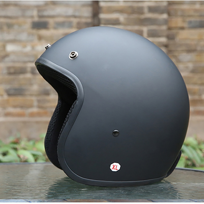 Мотошлем AMZ DOT в стиле ретро 3/4 с открытым лицом, винтажный мотошлем на пол лица