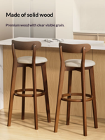 Chaises de bar en bois massif, chaises hautes pour la maison, chaises inclinables, tabourets de bar commerciaux, chaises de bar pour comptoir de restaurant