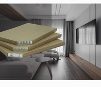 Panneau composite en aluminium alvéolaire SPC ignifuge et imperméable, revêtu de PVC, pour mur intérieur, fond de télévision, hôtel