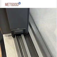 METGOOD Ventana Corredera de Aluminio de Diseño Simple, Cristal de Estilo Europeo, Aleación de Aluminio Duradera para Sótano Exterior Hotel