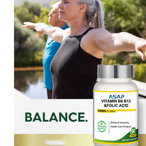 Complex <span class=keywords><strong>Vitamin</strong></span> B1 B6 B12 Tablet Suplementos alimenticios Ácido fólico Vitamina B6 B12 Tabletas masticables - Product Image 2