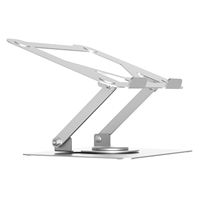 Nouveau support pour ordinateur portable modèle privé 360 °   Support d'ordinateur portable ergonomique pliable et rotatif à hauteur réglable pour soulager la pression du cou