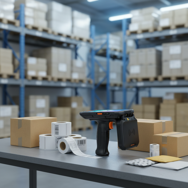 UHF RFID Long Range Handheld Reader/Writer Android 15 Data Terminal 4+64GB Barcode Scanner SDK IP65 in Stock