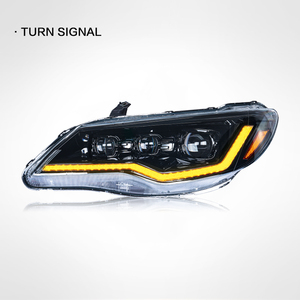 ไฟหน้ารถยนต์สำหรับ Civic รุ่นที่ 8 ปี 2012-2015 FD2 ไฟหน้า RGB ใหม่ พร้อมไฟ Daytime Running Light 6000k อุปกรณ์ตกแต่งรถยนต์ - Product Image 3