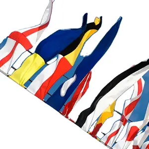 Bandera de banderines triangulares navales de poliéster resistente personalizada