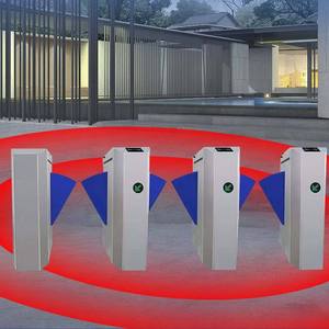 Thoát quang <span class=keywords><strong>Flap</strong></span> <span class=keywords><strong>turnstile</strong></span> cổng rào cản SUS304 có thể thu vào Acrylic Wing mã vạch vé RFID Hệ thống kiểm soát truy cập - Product Image 5