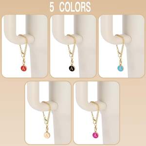 Accesorios de dijes de letras para vasos con mango 5 colores Nombre inicial ID Juego de decoración de mango personalizado para Vasos - Product Image 2