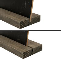 Letrero de tablero de tiza rústico con soporte de madera para decoraciones de boda Soporte de tarjetero de madera