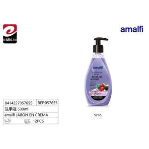 Savon liquide hydratant désinfectant pour les mains JABON EN CREMA FRUTAS DEL BOSQUE 500ml, parfum fruits de la forêt, type savon de toilette, formule chimique - Product Image 1