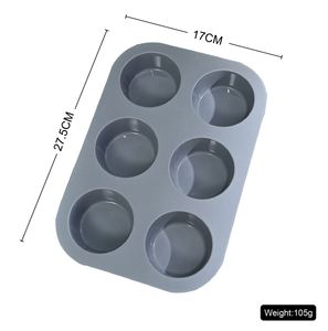 Moule en silicone antiadhésif personnalisé à 6 cavités pour savon et pâtisserie, outils de cuisson faits à la main pour la cuisine - Product Image 2