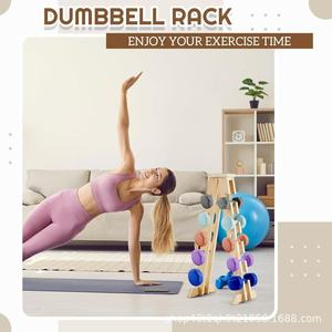 Wooden <b>Dumbbell</b> Rack 5 Tier 31inch Height Multi Layer Storage For Gym Home Use - Product Image 5