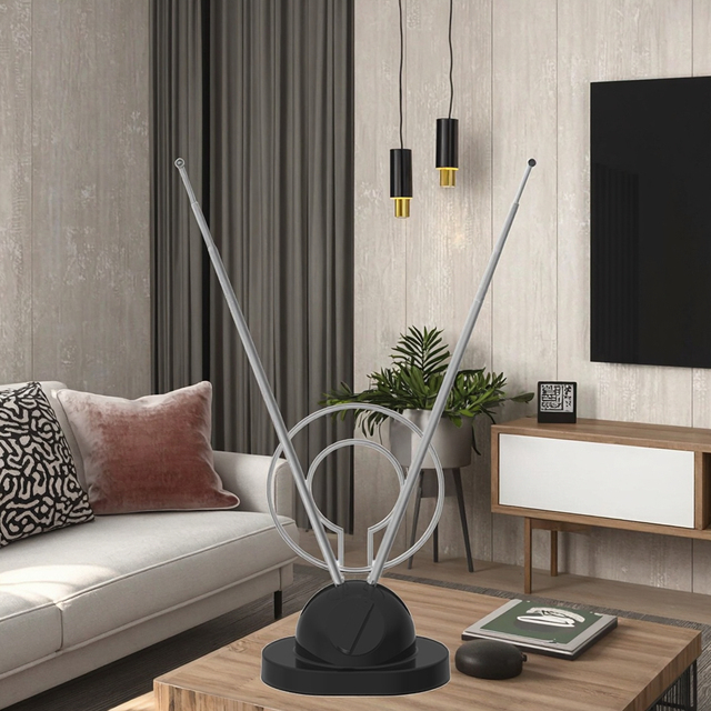 Portable HD Digital Indoor Antena De TV Tuner DVB-T2 Television HDTV Aerial High Gain UHF VHF TV Antenna