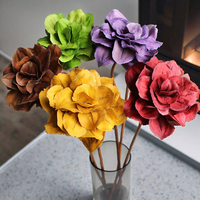 Großhandel handgemachte große Pfingstrose Blumen kopf echte getrocknete Blumen Anordnung Silber Glocken vase weiche Dekoration für Boden vase Blume