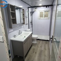 WinFair Conteneur préfabriqué moderne extensible à double aile de 40 pieds pour café, abri d'urgence ou villa éco-responsable