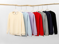 Pour violet surdimensionné col rond pull lourd polyester-coton 400 grammes automne hiver coupe-vent résistant aux rides plaine D