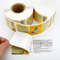 Étiquettes personnalisées multicouches auto-adhésives en rouleau, pour livrets, manuels, étiquettes autocollantes multicouches doubles pour aliments et cosmétiques