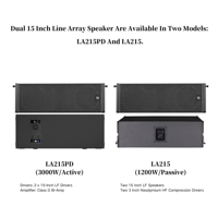 Doble subwoofer de matriz activa de madera de 15 pulgadas LA215PD 3000W Equipo de sonido para actuaciones de bar y equipo de sonido