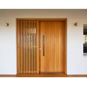 ระบบ<span class=keywords><strong>ประตู</strong></span>ทางเข้าภายนอกไม้เนื้อแข็งทนทาน <span class=keywords><strong>ประตู</strong></span>ทางเข้าหลักแบบกันกระแทกพายุเฮอริเคน พร้อมระบบรักษาความปลอดภัยแบบตุรกี - Product Image 2