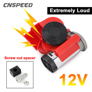 CNSPEED Electric Air Horn 12V Red ABS <b>Plastic</b> For Motorcycles Trucks <b>Modified</b> Cars - Product Image 4